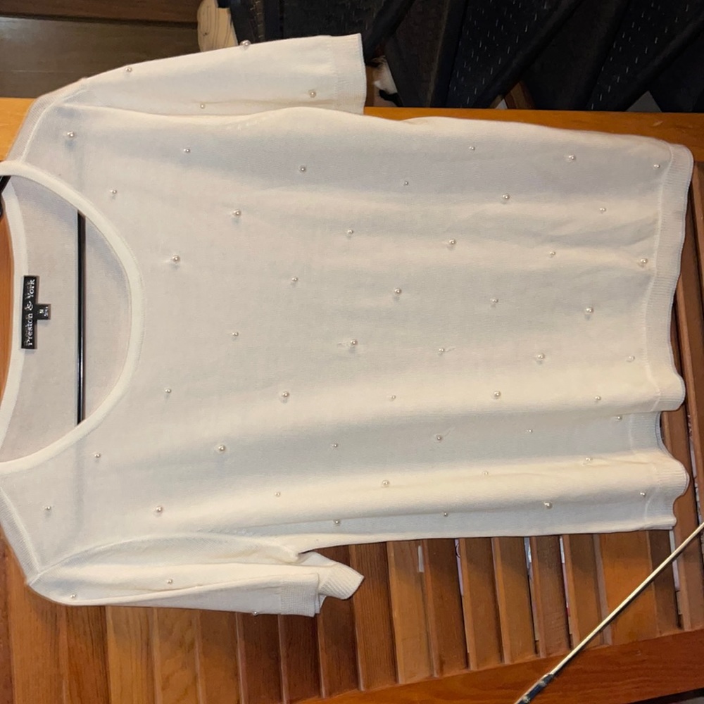 Preston & York cream blouse